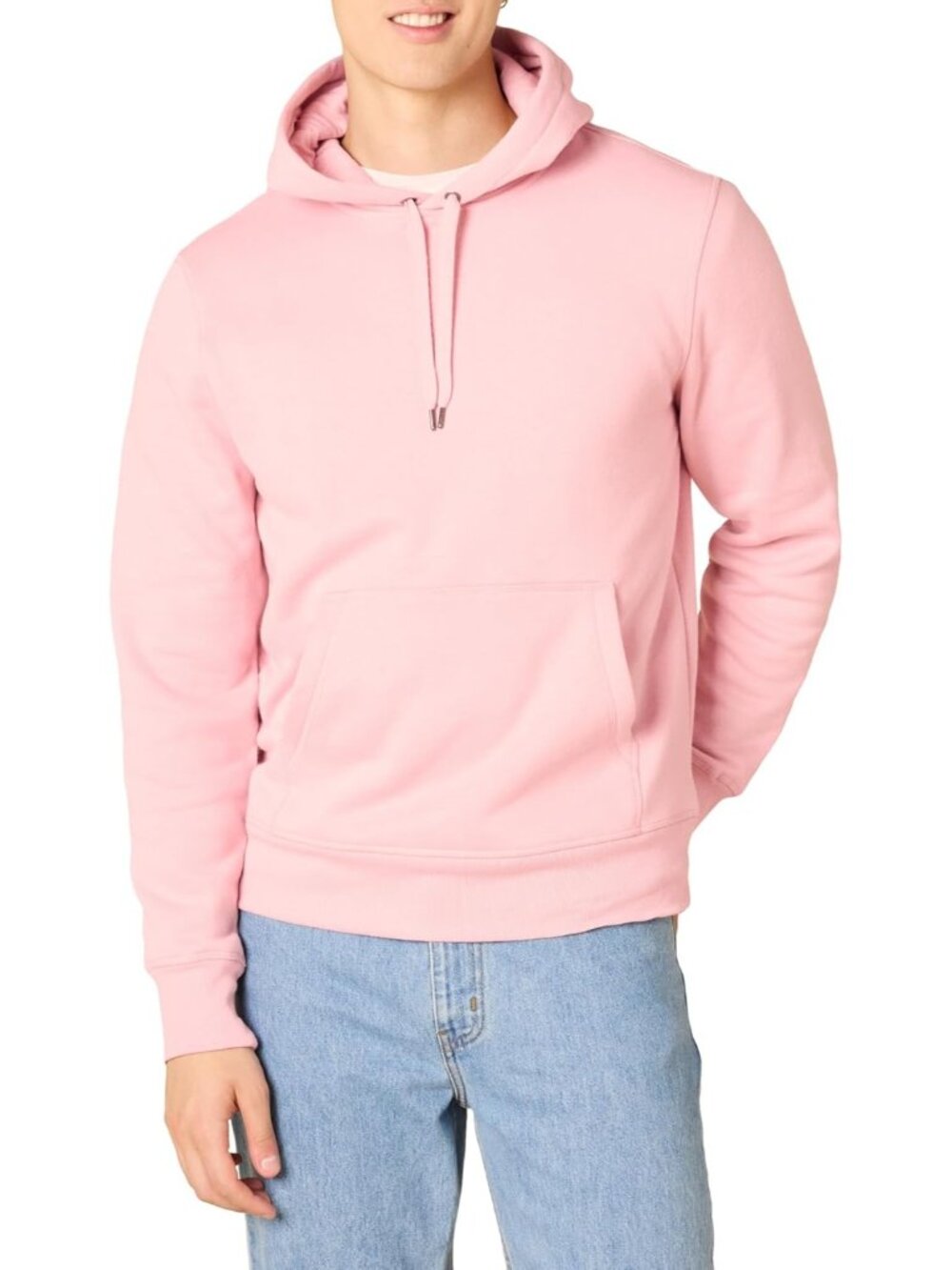 Amazon Essentials Men's Pink Pullover Comfortable Hooded Sweatshirts